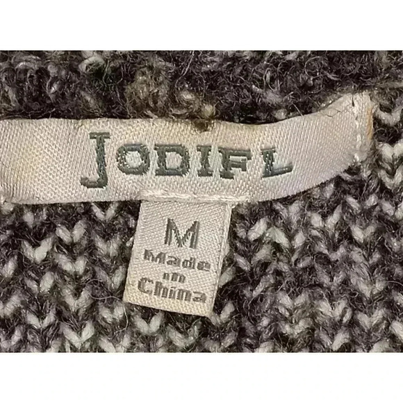 JODIFL Womens Sweater Multicolor Long Sleeve Open Front Fair Isle Cardigan M - Picture 8 of 10